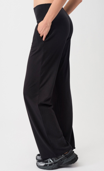 Mandala Wide Leg Workout Pants - Black - 2