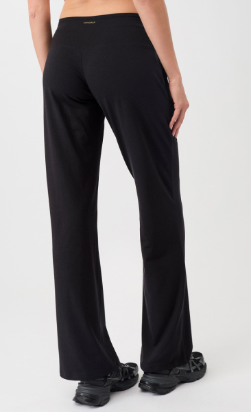 Mandala Wide Leg Workout Pants - Black - 5