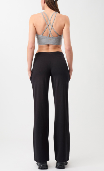 Mandala Wide Leg Workout Pants - Black - 8