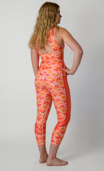 Peach Out Recycled Printed Yoga Capri - 3