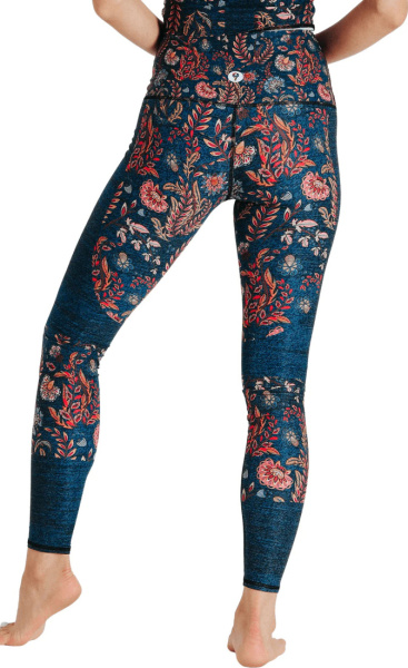 Festival Denim Floral Yoga Leggings - 3