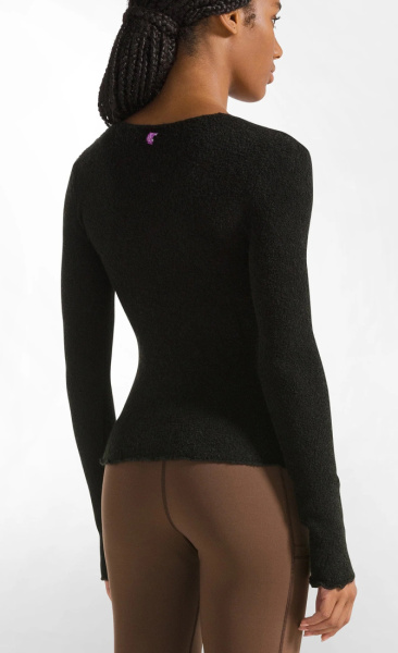 Bouclé Knit Longsleeve - Black - 1