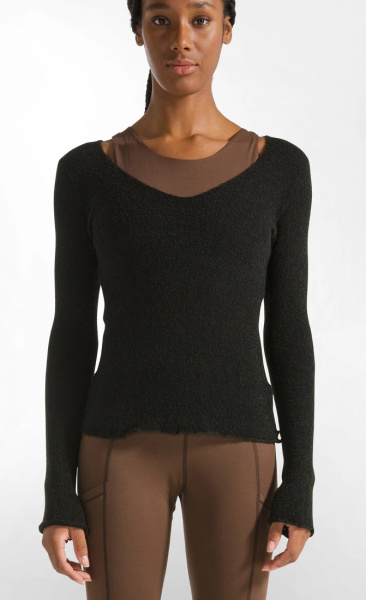 Bouclé Knit Longsleeve - Black - 2