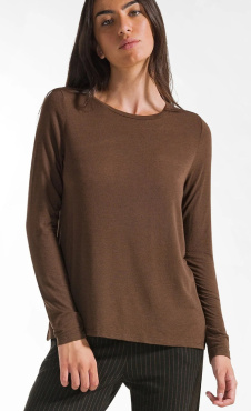 Cashmere Blend Longsleeve - Coffee