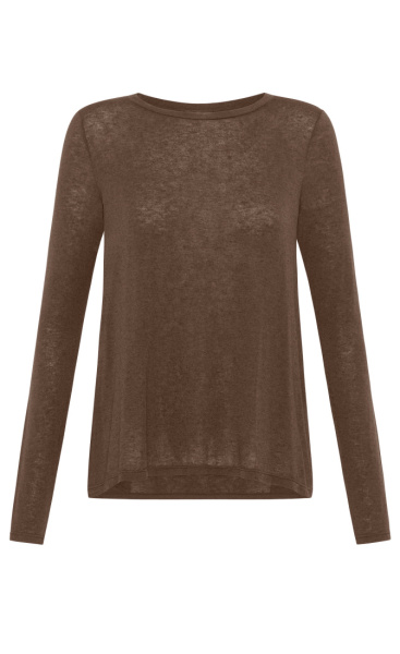 Cashmere Blend Longsleeve - Coffee - 4