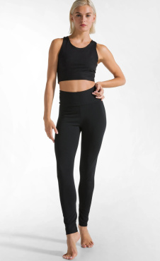 Natural High Waist Leggings - Black