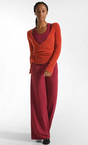 Bouclé Knit Wrap - Rust Orange