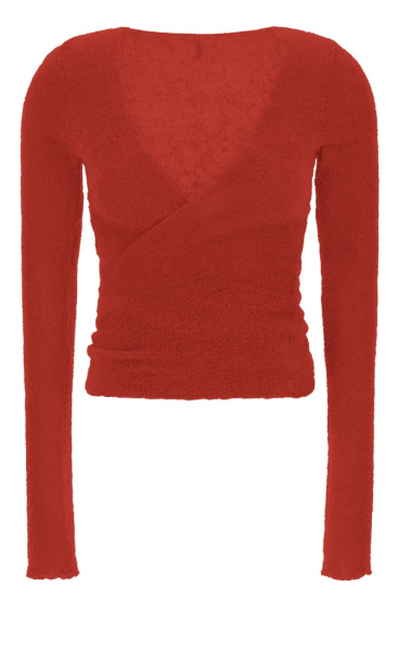 Bouclé Knit Wrap - Rust Orange - 7