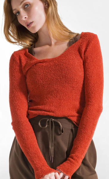 Bouclé Knit V-Neck - 1