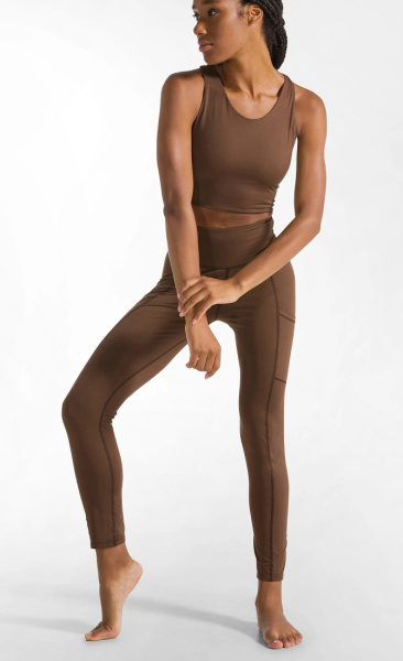 Rooted High Rise Recycled Pocket Yoga Legging - Coffee