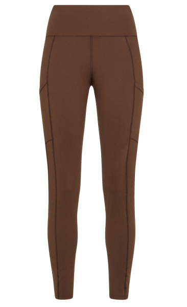 Rooted High Rise Recycled Pocket Yoga Legging - Coffee - 4