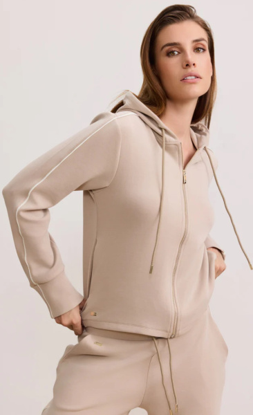 LUNE Lara Zip UP Cardigan - Beige