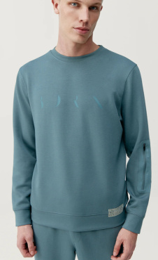 Born LY Mens Sweatshirt Ness - Grey Green