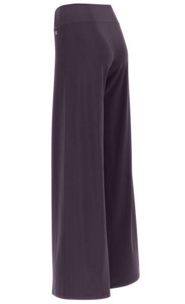 Long Jersey Wide Leg Pants - Plum Violet