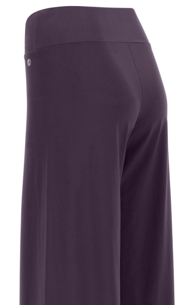 Long Jersey Wide Leg Pants - Plum Violet - 1